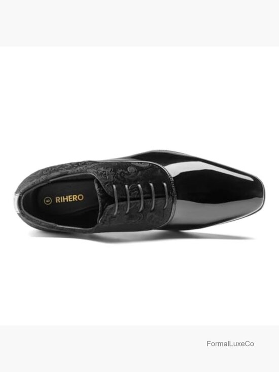 Men\'s Dress Oxford Shoes Patent Leather Lace-Up Tuxedo Shoes main image 6